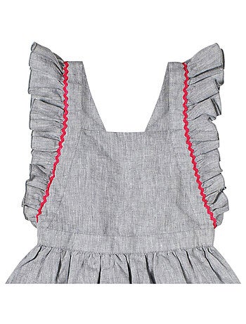 Robe Cérémonie Bohème en Lin Taupe LILI - La Faute à Voltaire