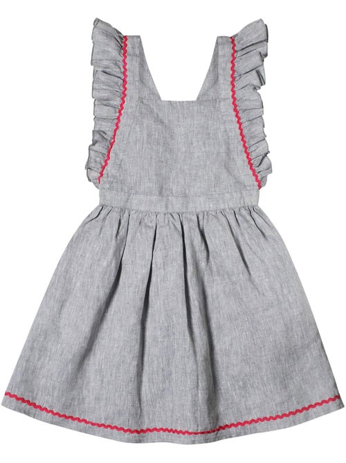 Robe Cérémonie Bohème  en Lin  Taupe  LILI - La Faute à Voltaire - Kiabi