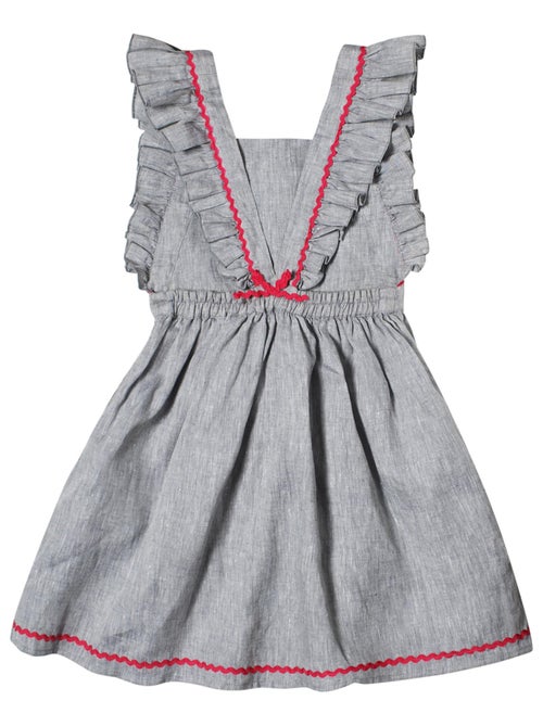 Robe Cérémonie Bohème  en Lin  Taupe  LILI - La Faute à Voltaire - Kiabi
