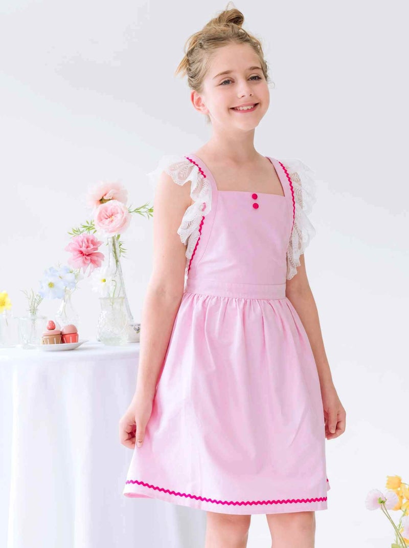 Robe Cérémonie Bohème    Fine Dentelle  LILI - La Faute à Voltaire Rose - Kiabi