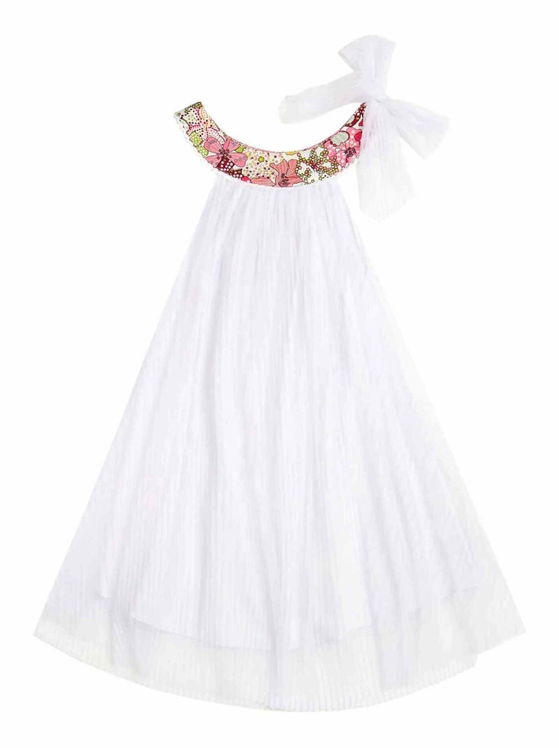 Robe Cérémonie Bohème    Fleurie   ALIZEE - La Faute à Voltaire Blanc Rose - Kiabi