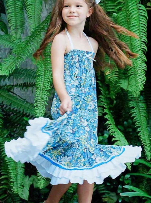 Robe Cérémonie Bohème   Fleurie Liberty   ESMERALDA - La Faute à Voltaire - Kiabi