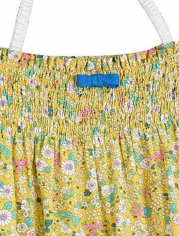 Robe Cérémonie Bohème Fleurie Liberty ESMERALDA - La Faute à Voltaire