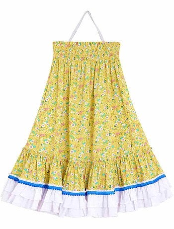 Robe Cérémonie Bohème Fleurie Liberty ESMERALDA - La Faute à Voltaire