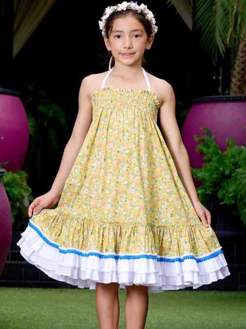 Robe Cérémonie Bohème   Fleurie Liberty   ESMERALDA - La Faute à Voltaire - Kiabi