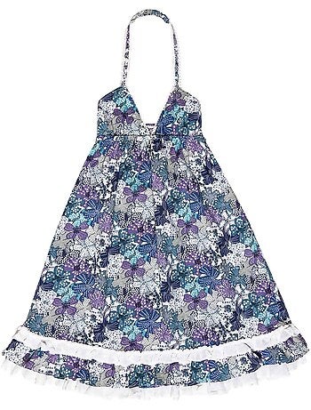 Robe Cérémonie Bohème Fleurie Liberty EUGENIE - La Faute à Voltaire