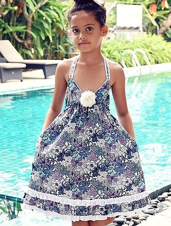 Robe Cérémonie Bohème Liberty à Col V EUGENIE - La Faute à Voltaire