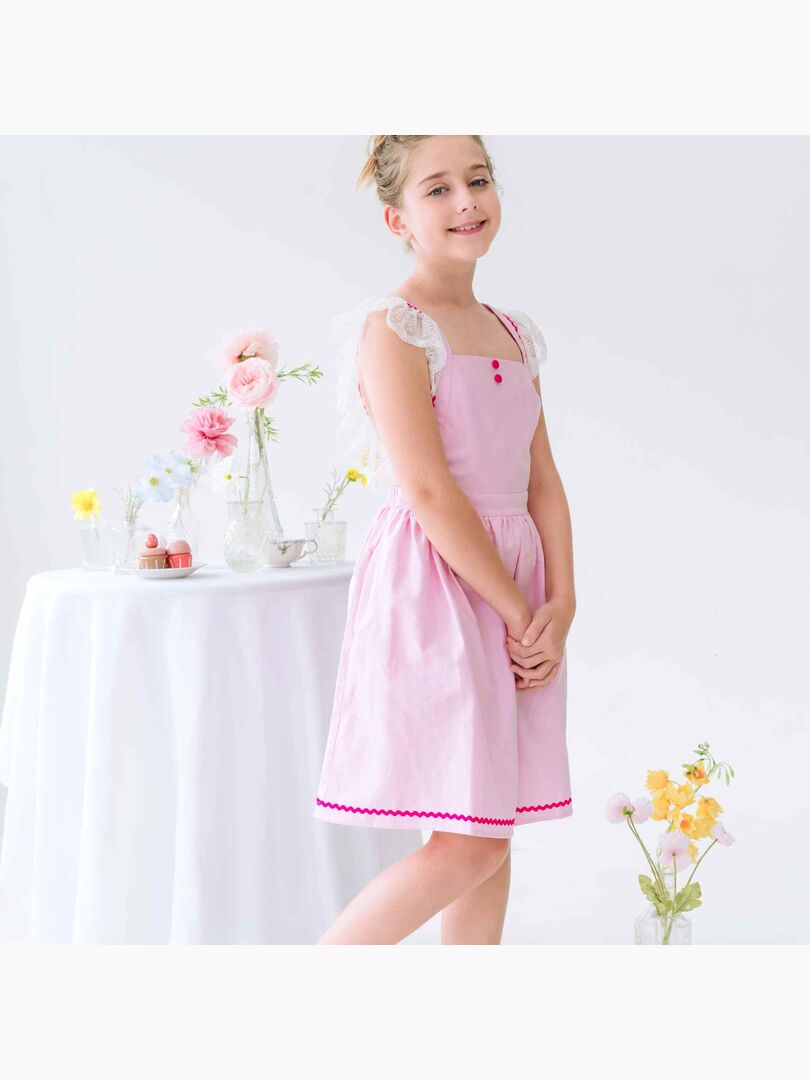 Robe Cérémonie Bohème Rose fille Fine Dentelle LILI - 'LA FAUTE A ...
