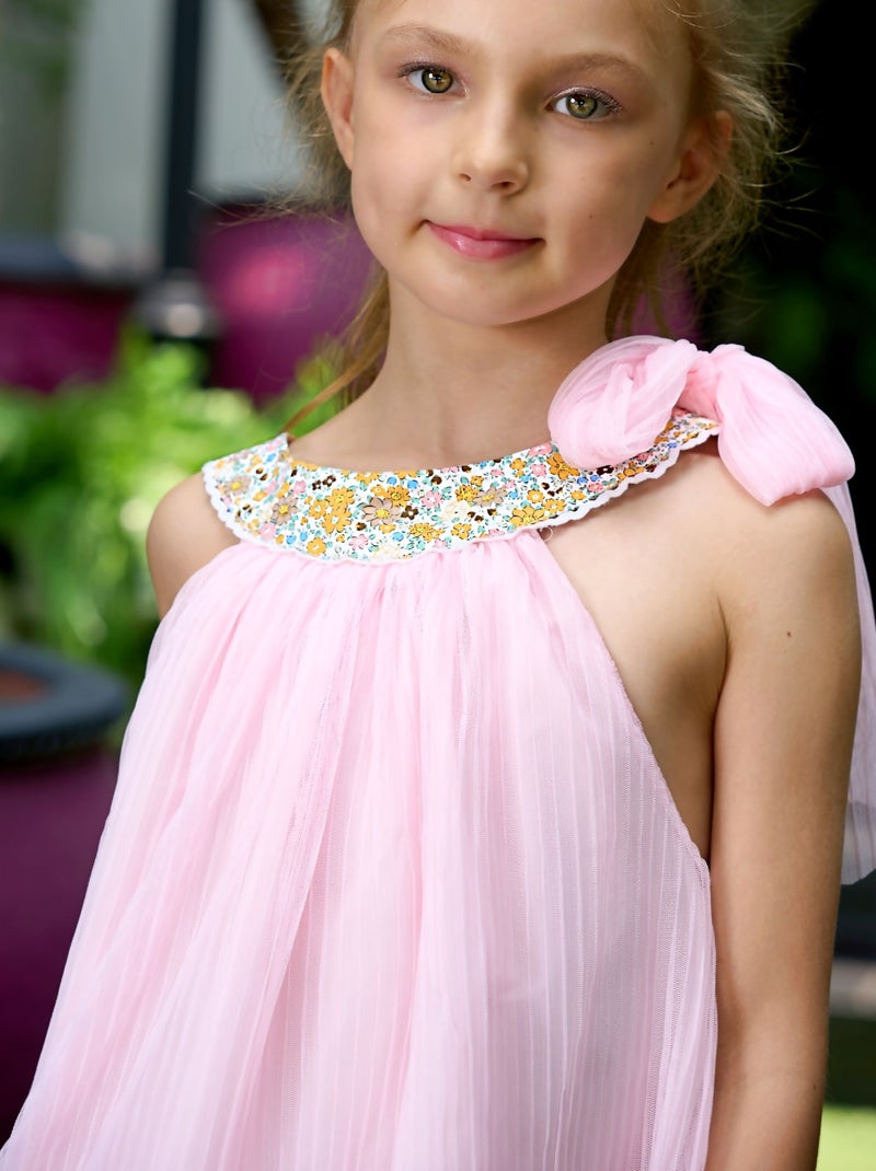 Robe Cérémonie    Col Fleuri   ALIZEE - La Faute à Voltaire Rose pâle - Kiabi