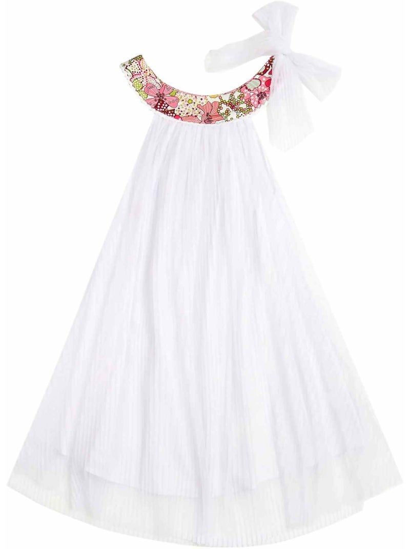 Robe Cérémonie   Col Liberty    ALIZEE - La Faute à Voltaire Blanc Rose - Kiabi