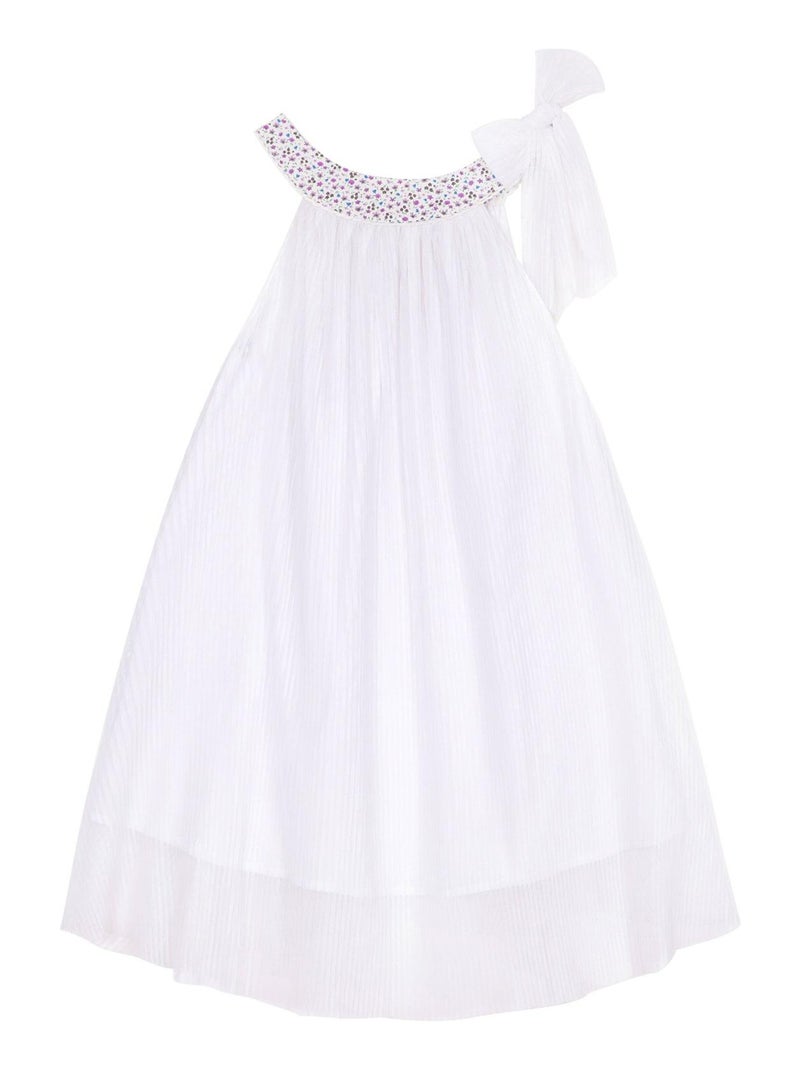 Robe Cérémonie    Col Liberty   ALIZEE - La Faute à Voltaire Blanc Violet - Kiabi