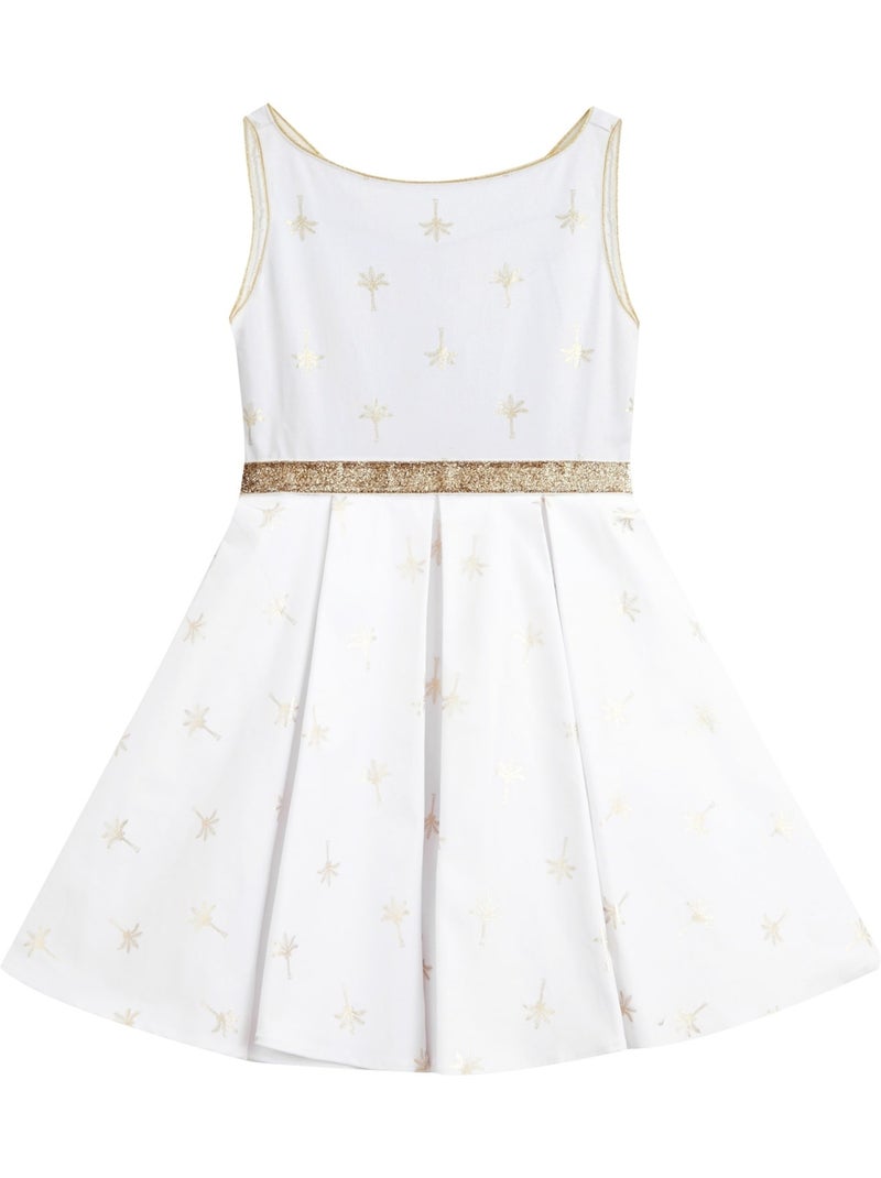 Robe Cérémonie  Coton  et  Col Bateau  HEPBURN - La Faute à Voltaire Blanc - Kiabi