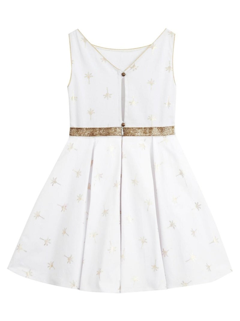 Robe Cérémonie  Coton  et  Col Bateau  HEPBURN - La Faute à Voltaire Blanc - Kiabi