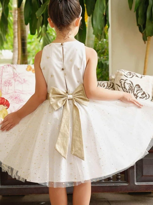 Robe Cérémonie   Coton  et  Tulle à Paillettes  HEPBURN - La Faute à Voltaire - Kiabi