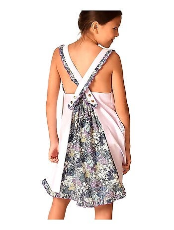 Robe Cérémonie Coton Fleurie ANAIS - La Faute à Voltaire