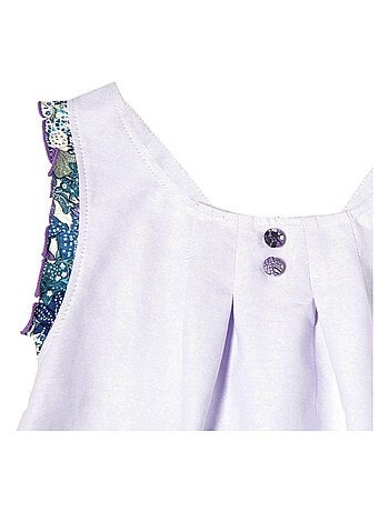 Robe Cérémonie Coton Fleurie ANAIS - La Faute à Voltaire