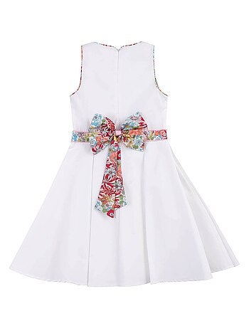 Robe Cérémonie Coton Fleurie Liberty HEPBURN - La Faute à Voltaire
