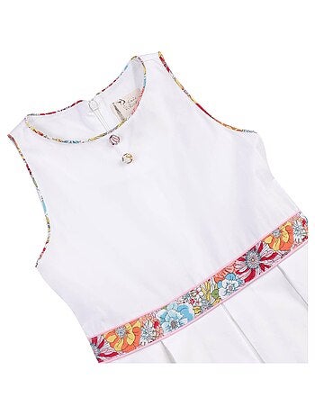 Robe Cérémonie Coton Fleurie Liberty HEPBURN - La Faute à Voltaire