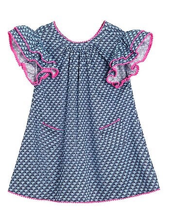 Robe Cérémonie Coton Palmiers BUTTERFLY - La Faute à Voltaire