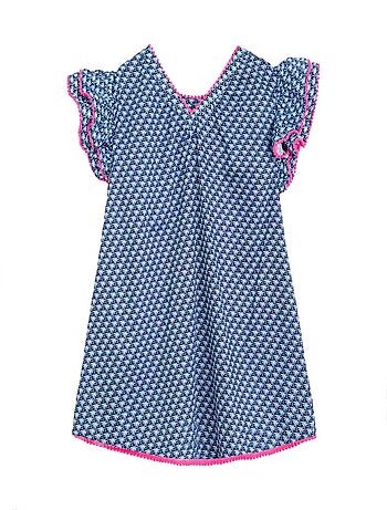 Robe Cérémonie Coton Palmiers BUTTERFLY - La Faute à Voltaire