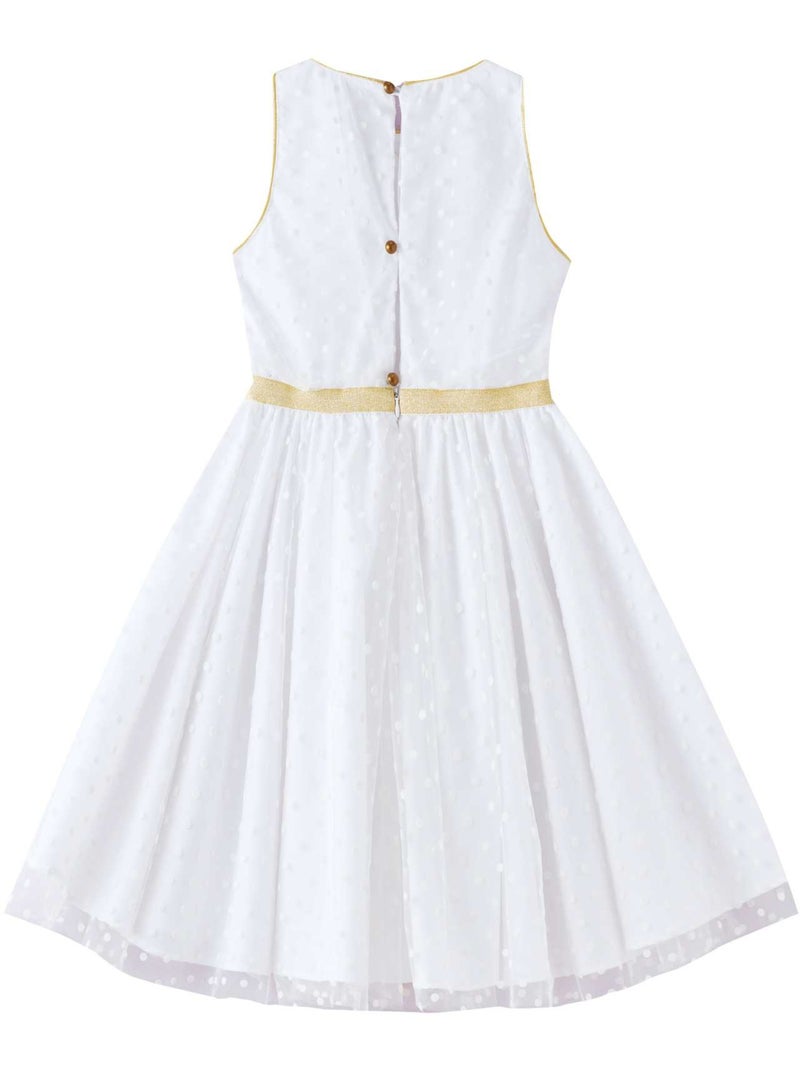 Robe Cérémonie   et  en Tulle  HEPBURN - La Faute à Voltaire Blanc Doré Blanc - Kiabi