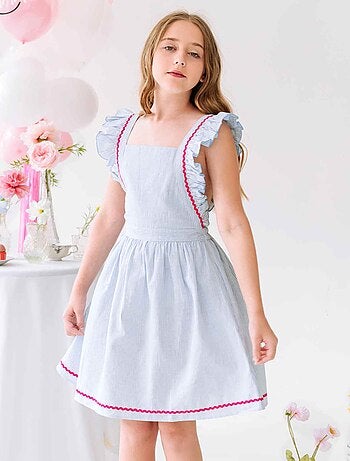 Robe Cérémonie Fines Rayures LILI - La Faute à Voltaire