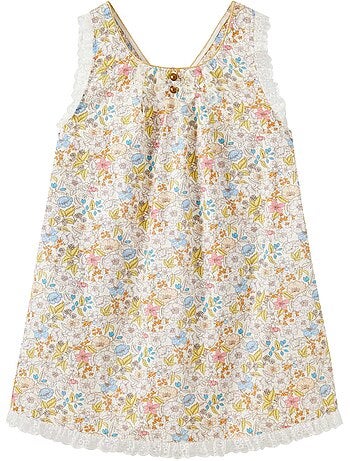 Robe Cérémonie Fleurie à Bretelles Croisées ANAÏS - La Faute à Voltaire