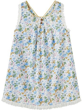Robe Cérémonie Fleurie à Bretelles Croisées ANAÏS - La Faute à Voltaire