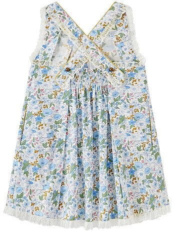 Robe Cérémonie Fleurie à Bretelles Croisées ANAÏS - La Faute à Voltaire