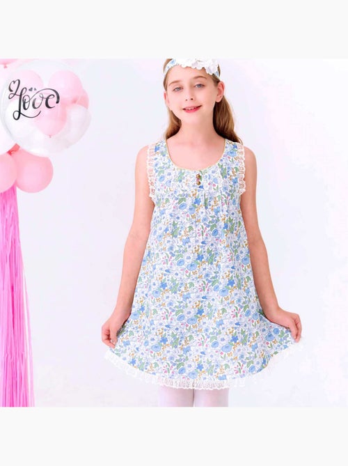 Robe Cérémonie  Fleurie   à Bretelles Croisées  ANAÏS - La Faute à Voltaire - Kiabi