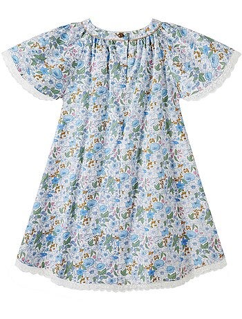 Robe Cérémonie Fleurie à Manches Papillon BUTTERFLY - La Faute à Voltaire