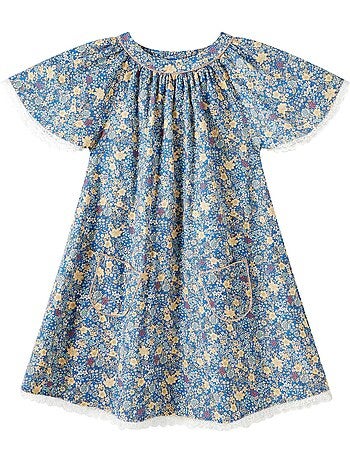 Robe Cérémonie Fleurie à Manches Papillon BUTTERFLY - La Faute à Voltaire