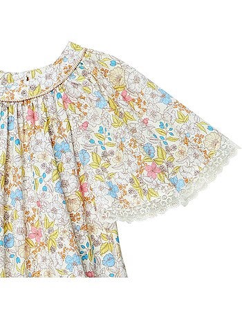 Robe Cérémonie Fleurie à Manches Papillon BUTTERFLY - La Faute à Voltaire