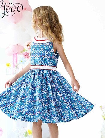 Robe Cérémonie Fleurie et Col Bateau HEPBURN - La Faute à Voltaire