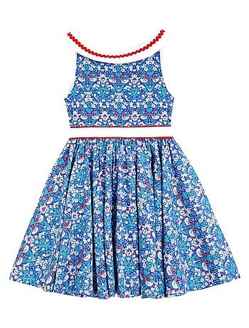 Robe Cérémonie Fleurie et Col Bateau HEPBURN - La Faute à Voltaire
