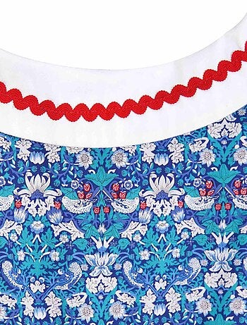 Robe Cérémonie Fleurie et Col Bateau HEPBURN - La Faute à Voltaire