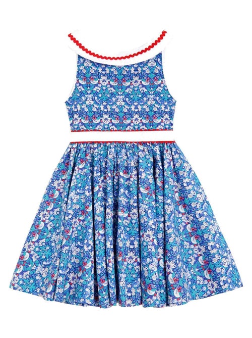 Robe Cérémonie   Fleurie  et   Col Bateau  HEPBURN - La Faute à Voltaire - Kiabi