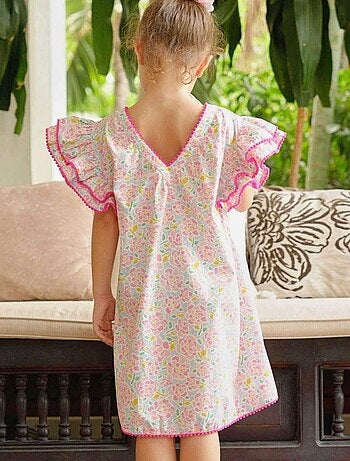 Robe Cérémonie Fleurie Été Manches Papillons BUTTERFLY - La Faute à Voltaire