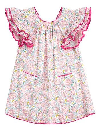 Robe Cérémonie Fleurie Été Manches Papillons BUTTERFLY - La Faute à Voltaire