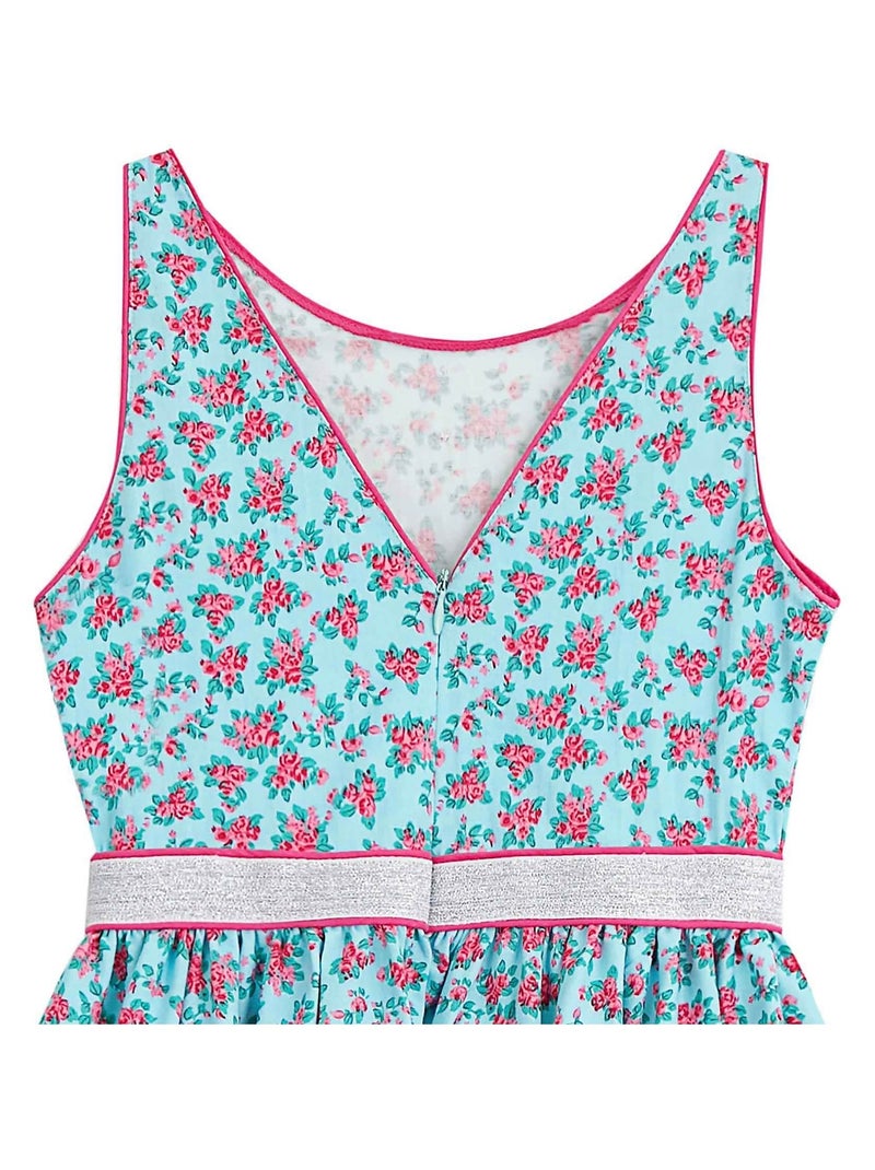 Robe Cérémonie Fleurie      HEPBURN - La Faute à Voltaire Bleu turquoise - Kiabi