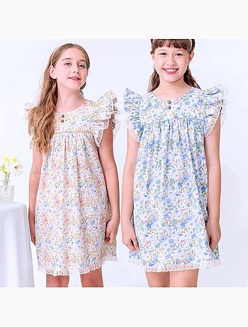 Robe Cérémonie Fleurie Liberty APPOLINE - La Faute à Voltaire