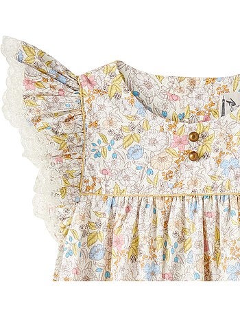 Robe Cérémonie Fleurie Liberty APPOLINE - La Faute à Voltaire