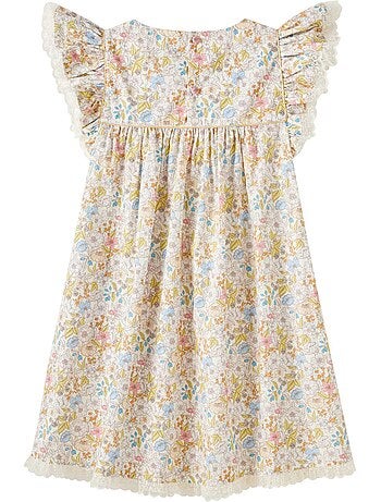 Robe Cérémonie Fleurie Liberty APPOLINE - La Faute à Voltaire