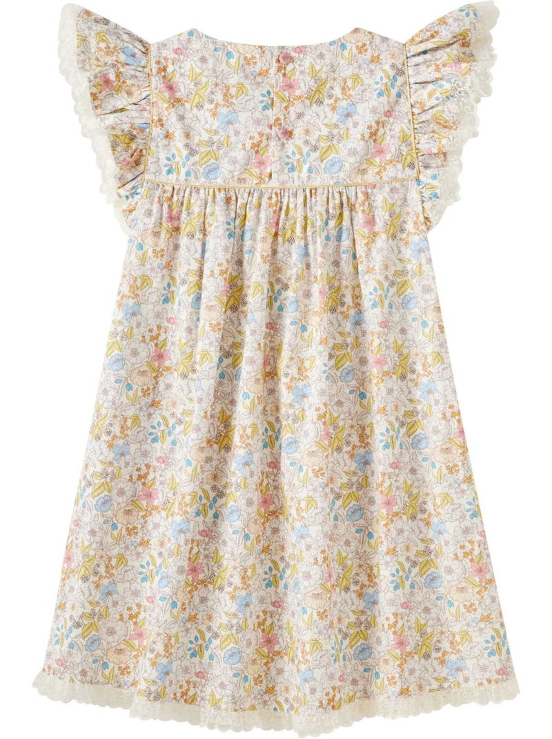 Robe Cérémonie  Fleurie Liberty   APPOLINE - La Faute à Voltaire Jaune clair - Kiabi