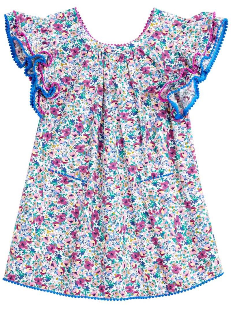 Robe Cérémonie Fleurie    Manches Papillons  BUTTERFLY - La Faute à Voltaire Violet - Kiabi