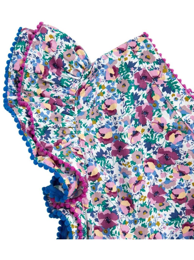 Robe Cérémonie Fleurie    Manches Papillons  BUTTERFLY - La Faute à Voltaire Violet - Kiabi