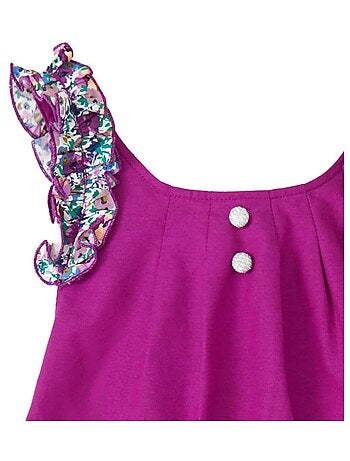 Robe Cérémonie Fleurie Noeud Amovible ANAIS - La Faute à Voltaire