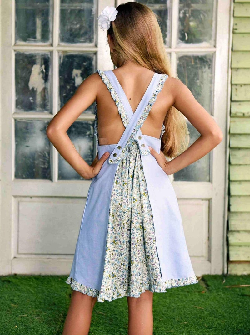 Robe Cérémonie    Liberty  ANAIS - La Faute à Voltaire Bleu clair - Kiabi