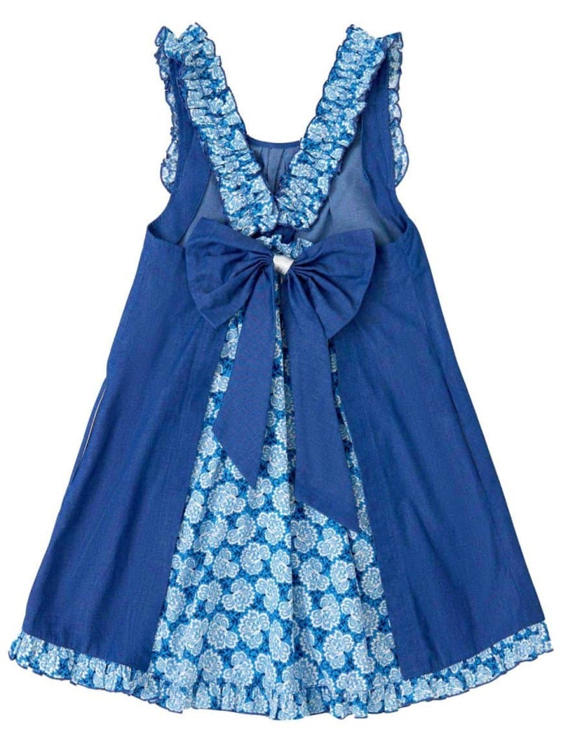 Robe Cérémonie Liberty   avec Noeud Amovible  ANAIS - La Faute à Voltaire Bleu - Kiabi