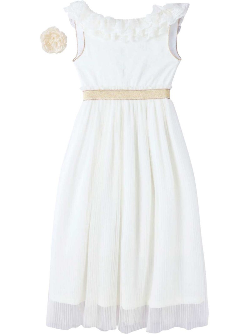 Robe Cérémonie  Longue    ÉLÉONAURE - La Faute à Voltaire Beige/Blanc - Kiabi